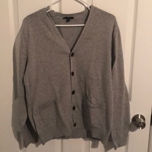 Button down gray cardigan